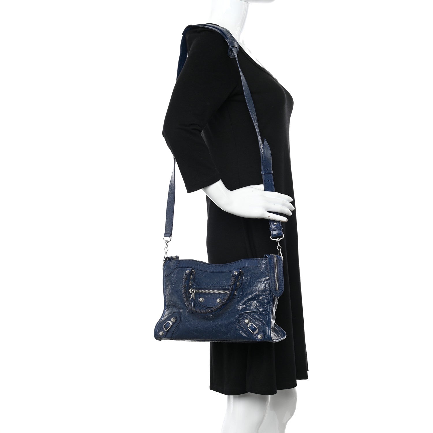 Balenciaga Agneau Giant 12 Silver Hardware S City Bleu Roi 2 of 10