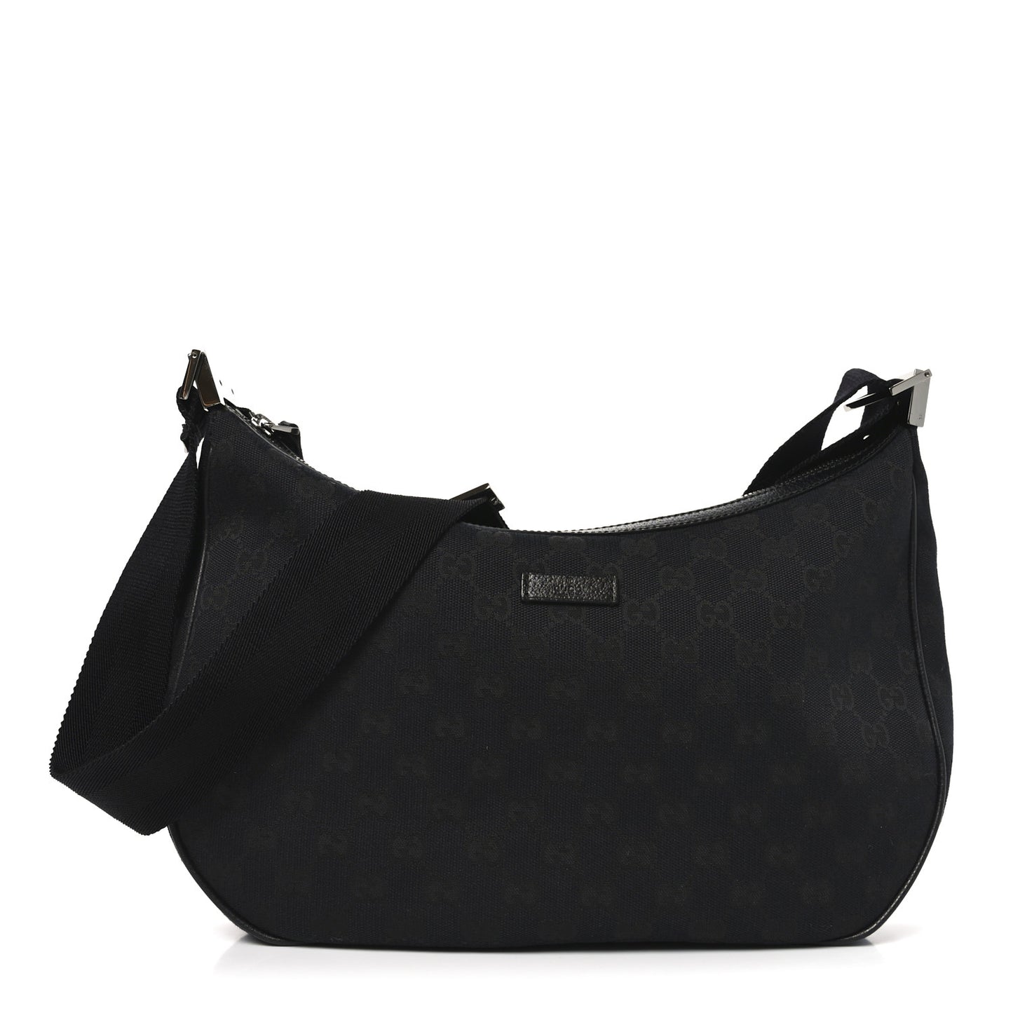 Monogram Medium Half Moon Hobo Black