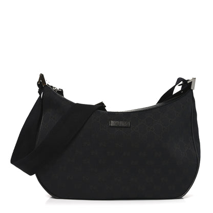 Gucci Monogram Medium Half Moon Hobo Black 1 of 10