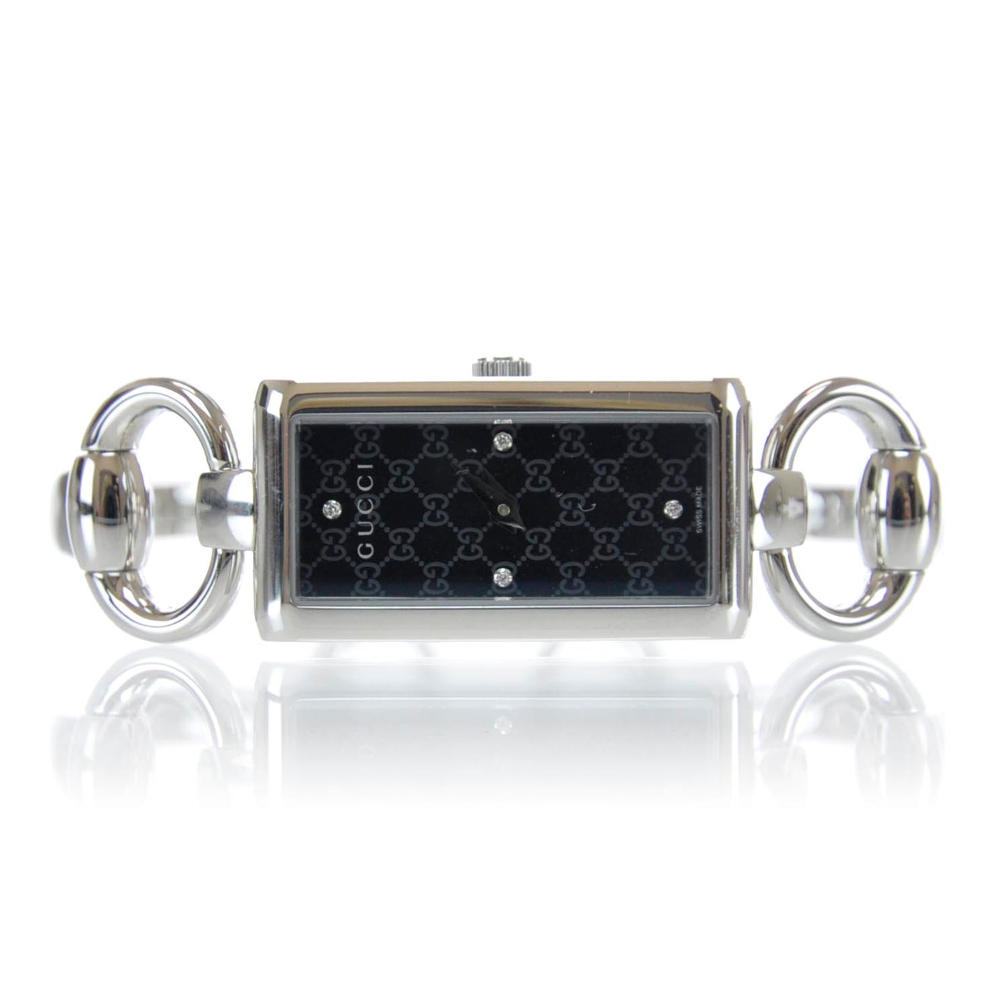 Stainless Steel Diamond 17mm Tornabuoni Quartz Watch Black