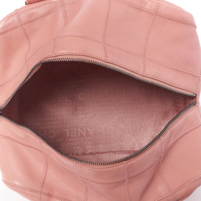 Chanel Caviar Square Stitched Bowler Pink 7 of 9