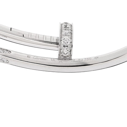 Cartier 18K White Gold Diamond Juste Un Clou Bracelet 15 4 of 4