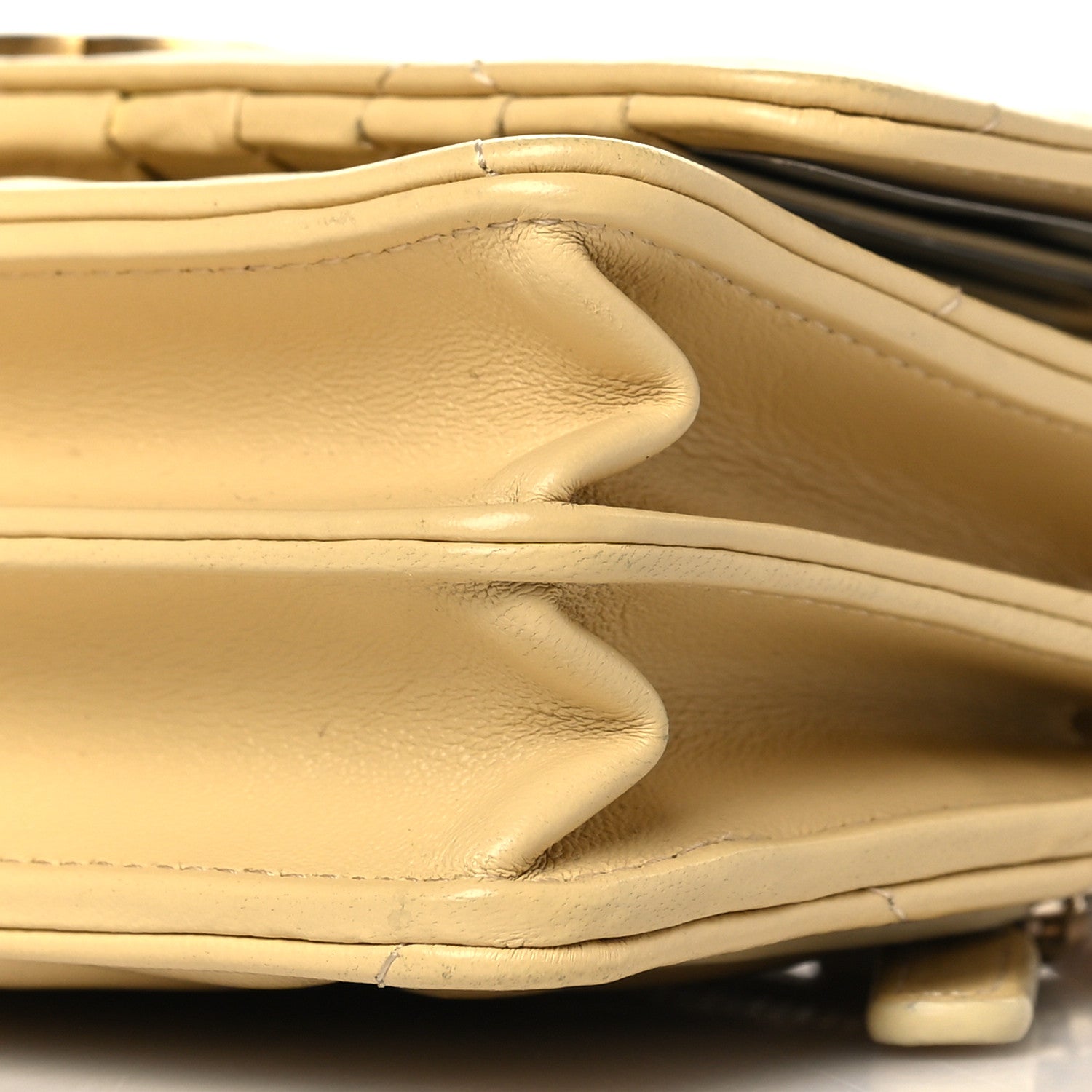 Chanel Lambskin Enamel Quilted Pending Clutch With Chain Yellow 10 of 11