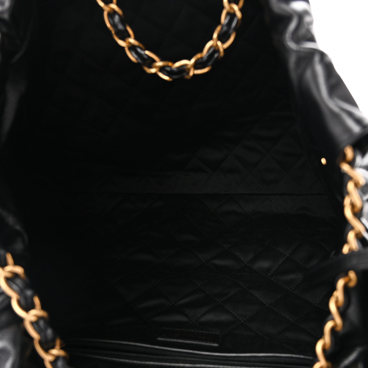 Chanel Shiny Calfskin Quilted Large Chanel 22 East West  Black 6 of 10