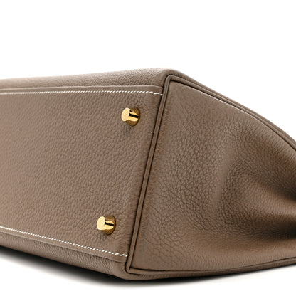 Hermes Togo Kelly Retourne 28 Etoupe 10 of 16