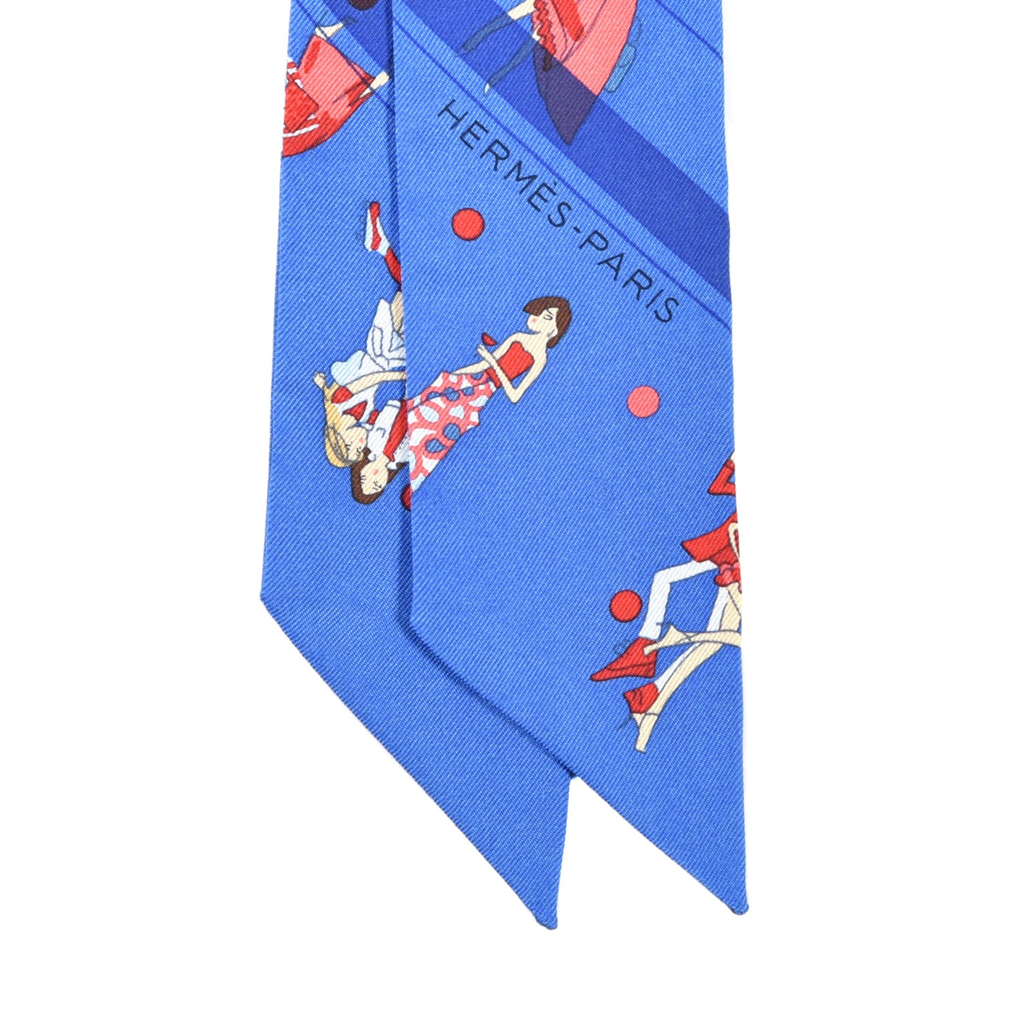 Silk Ex-Libris Les Parisiennes Twilly Bleu Royal Rouge Ciel