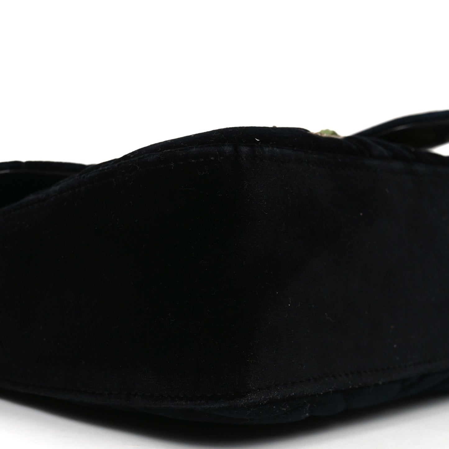 Velvet Matelasse Loved Embroidered Medium GG Marmont Shoulder Bag Black