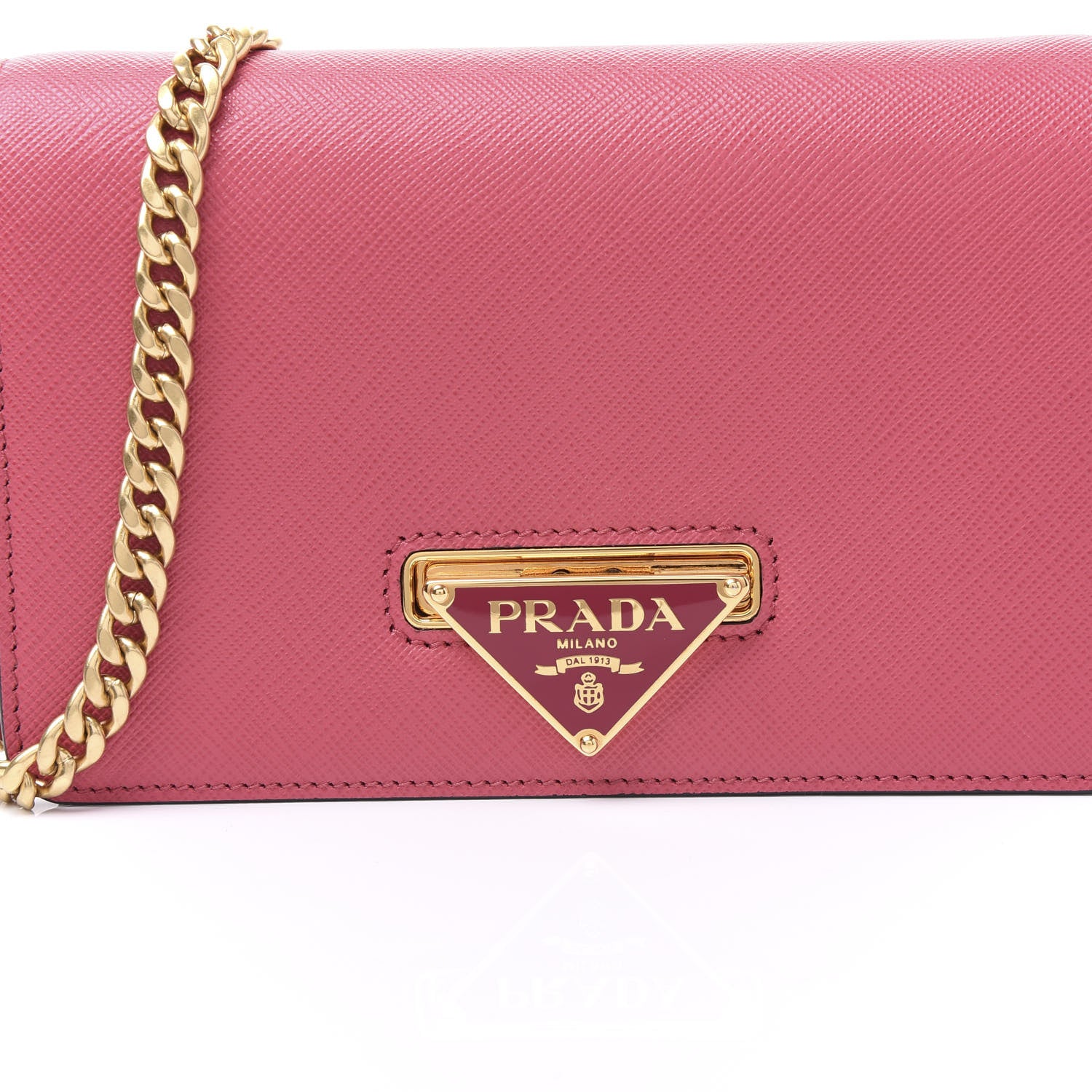 Prada Saffiano Chain Crossbody Bag Peonia 8 of 8