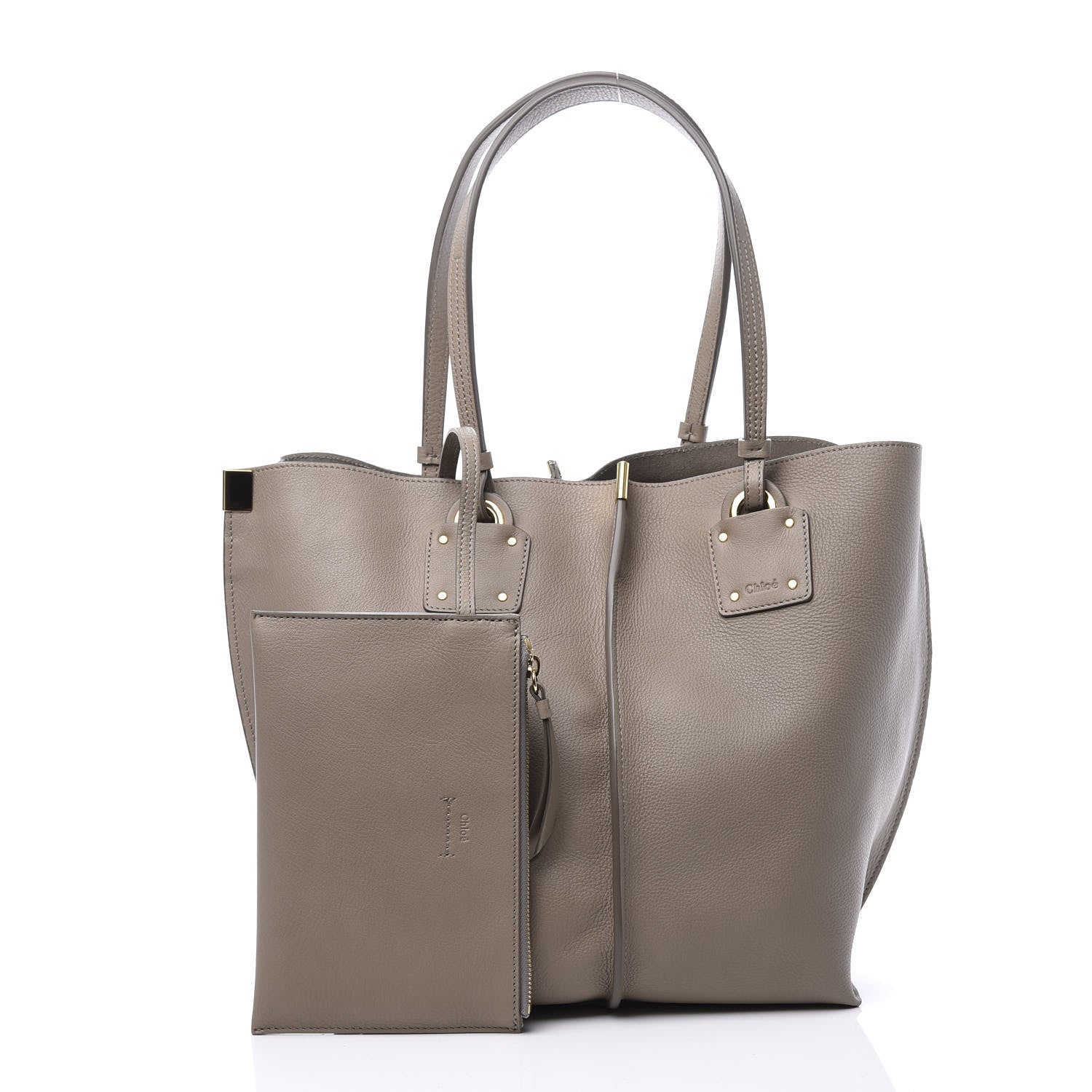 Chloe Smooth Calfskin Medium Vick Tote Motty Grey 2 of 12