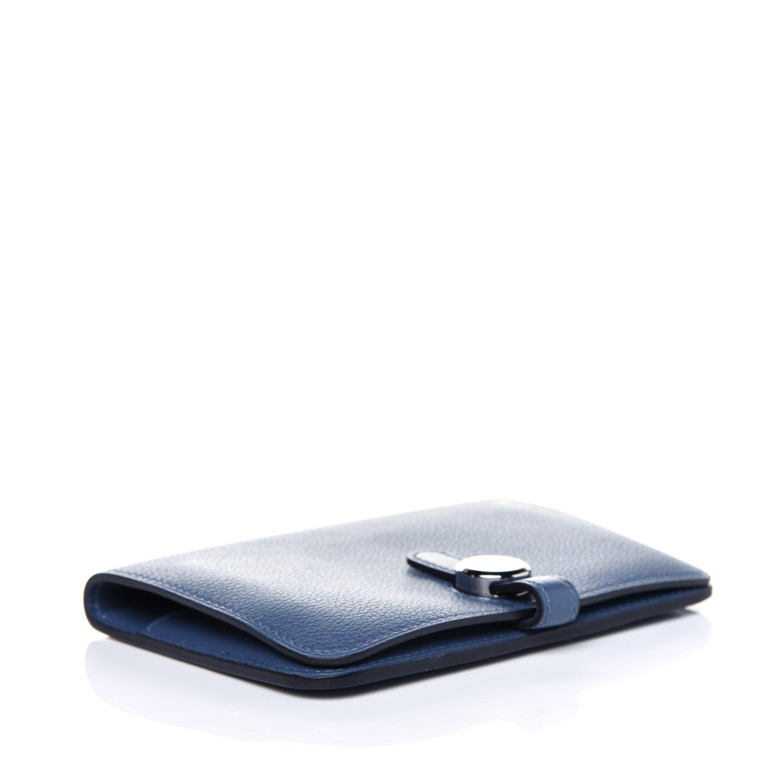 Hermes Togo Dogon Compact Wallet Bleu Brighton 4 of 12