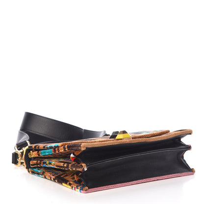 Fendi Velvet Vitello Dolce Fun Fair Kan I Shoulder Bag Tobacco Multicolor Black 4 of 12