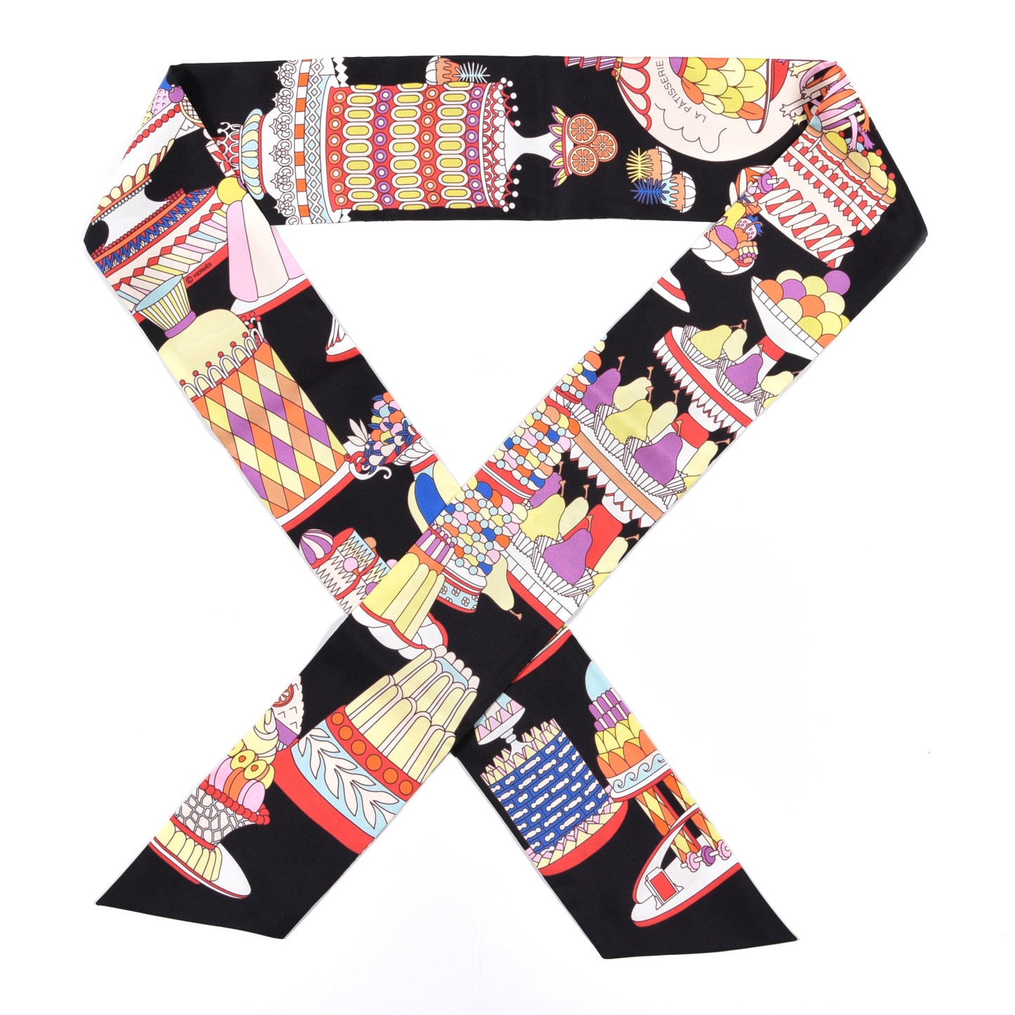 Silk La Patisserie Francaise Twilly Orange Black Multicolor