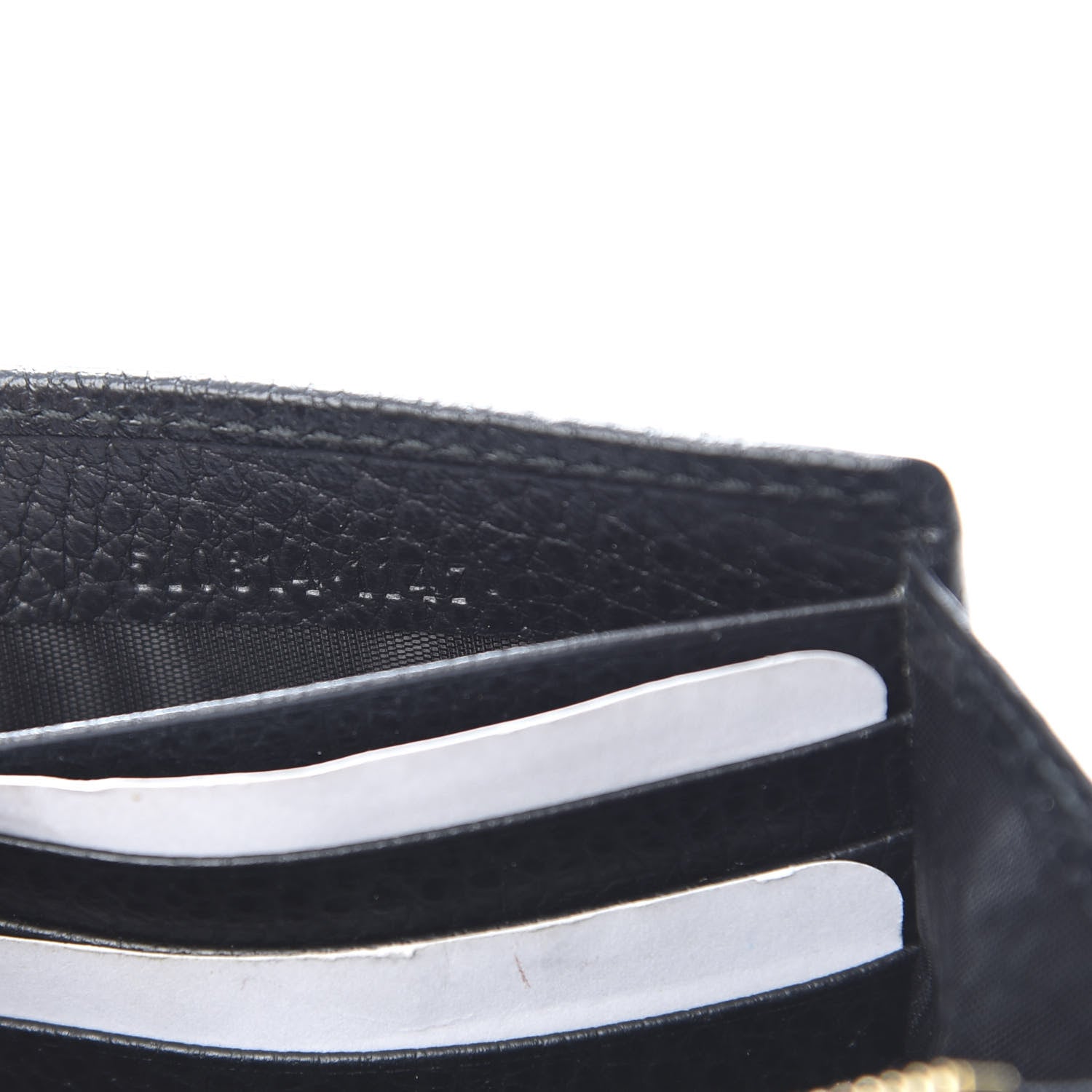 Gucci Dollar Calfskin Interlocking G Chain Wallet Black 7 of 12