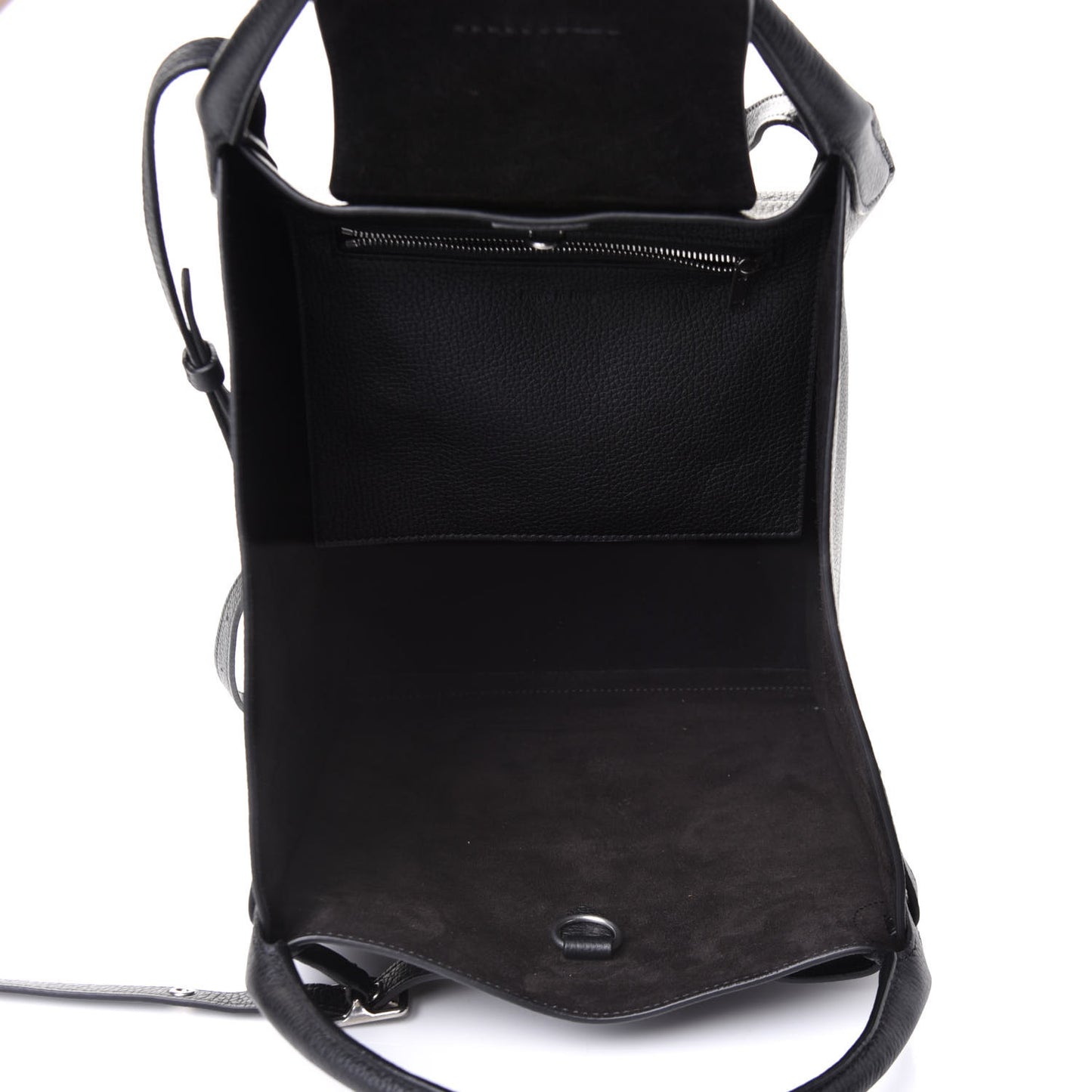 Supple Grained Calfskin Small Long Strap Big Bag Black