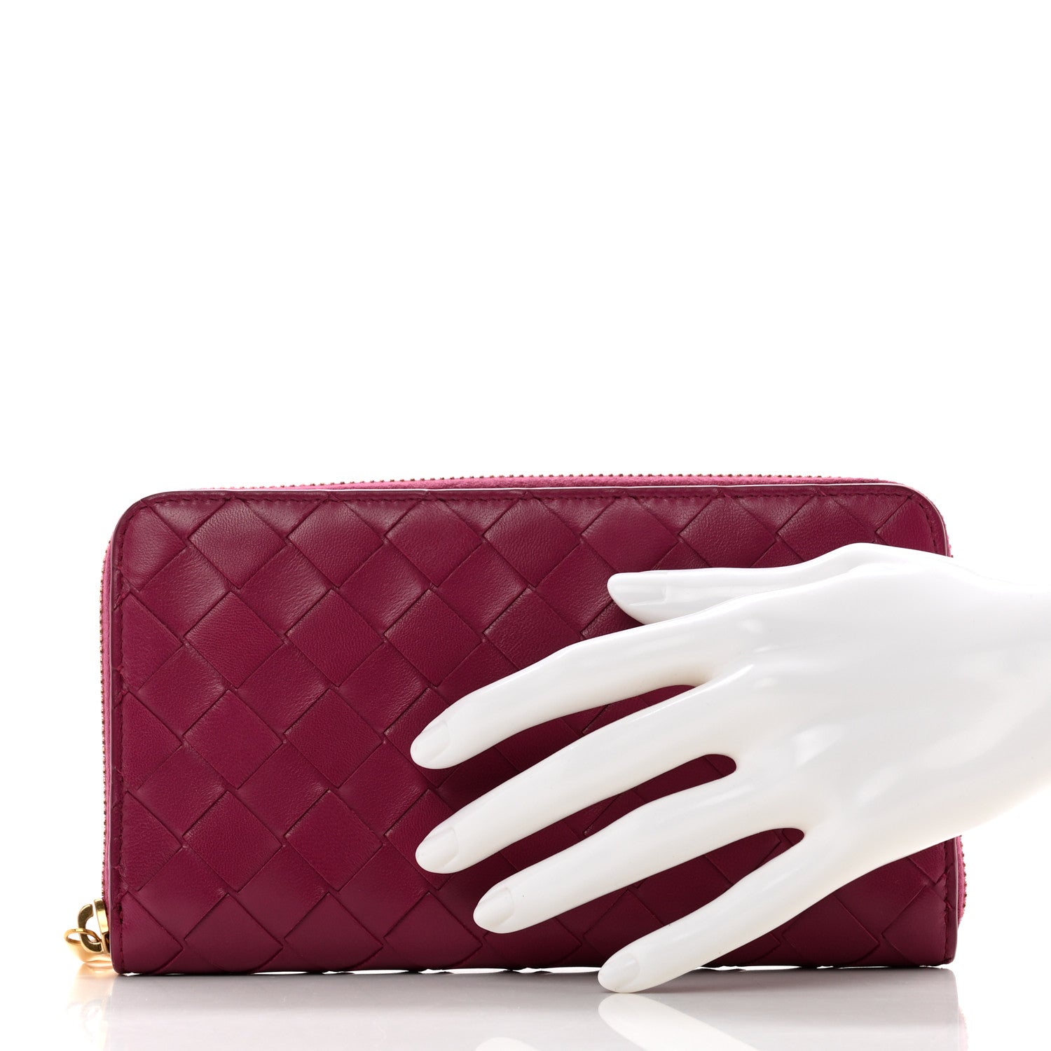 Bottega Veneta Nappa Intrecciato Zip Around Wallet Cinnabar 2 of 10
