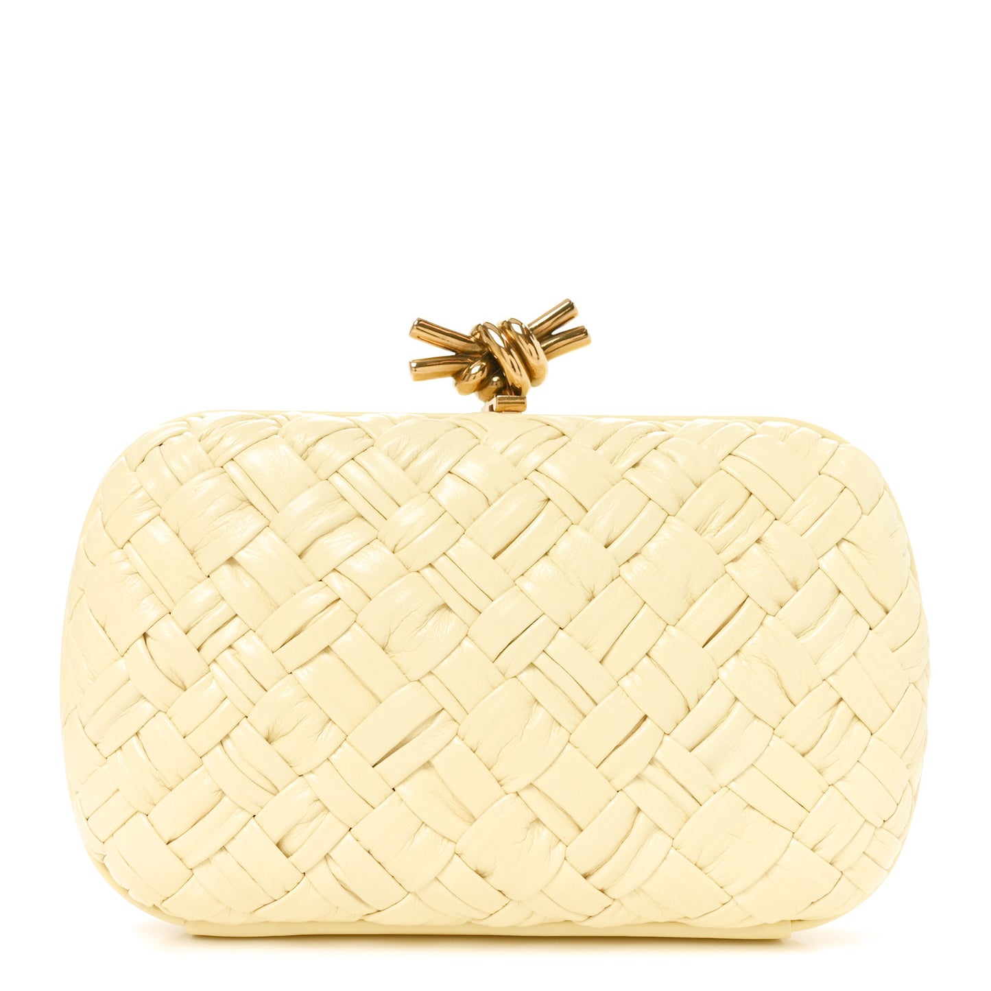 Intrecciato Minaudiere Knot Clutch Ice Cream