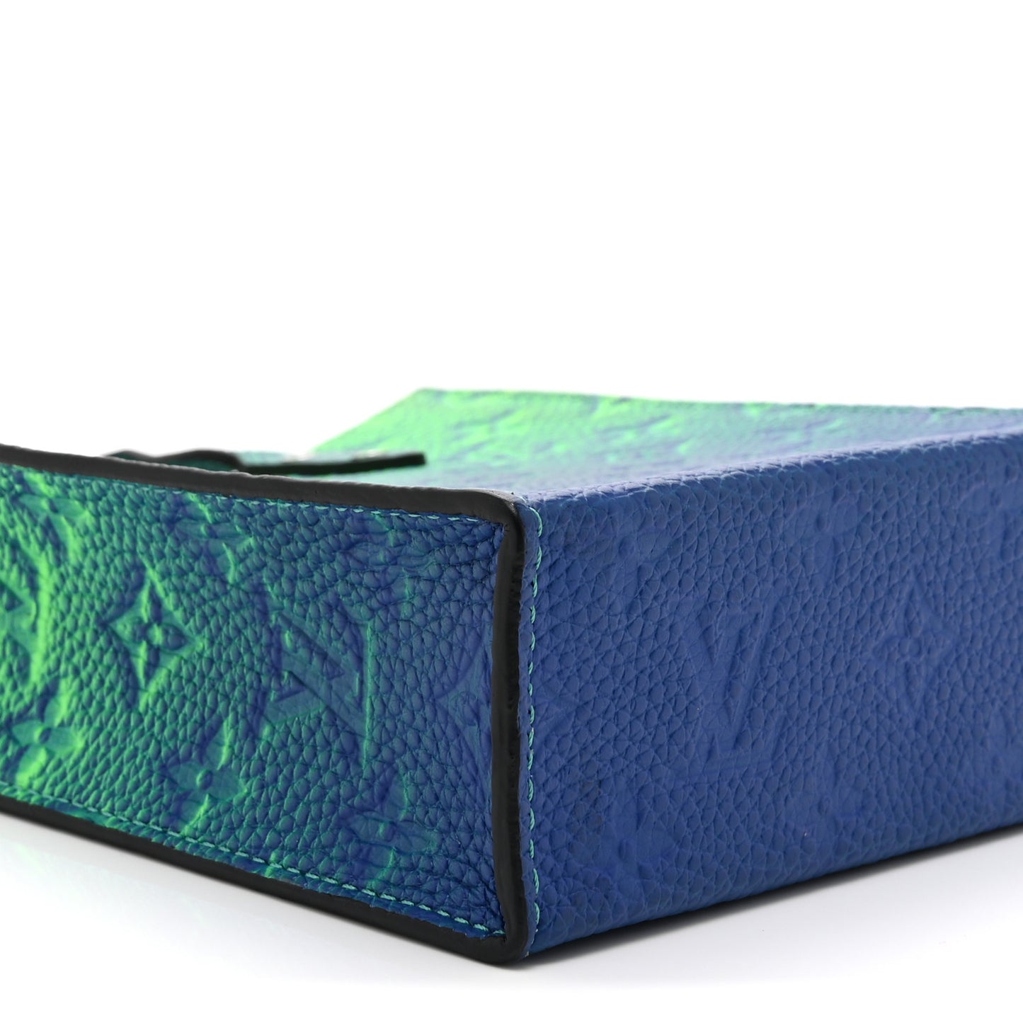 Taurillon Illusion Sac Plat XS Bleu Vert