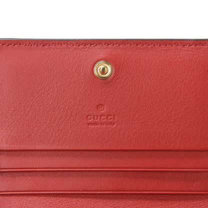 Gucci GG Supreme Monogram Apple Card Case Wallet Beige Multicolor Lobster Red 7 of 9