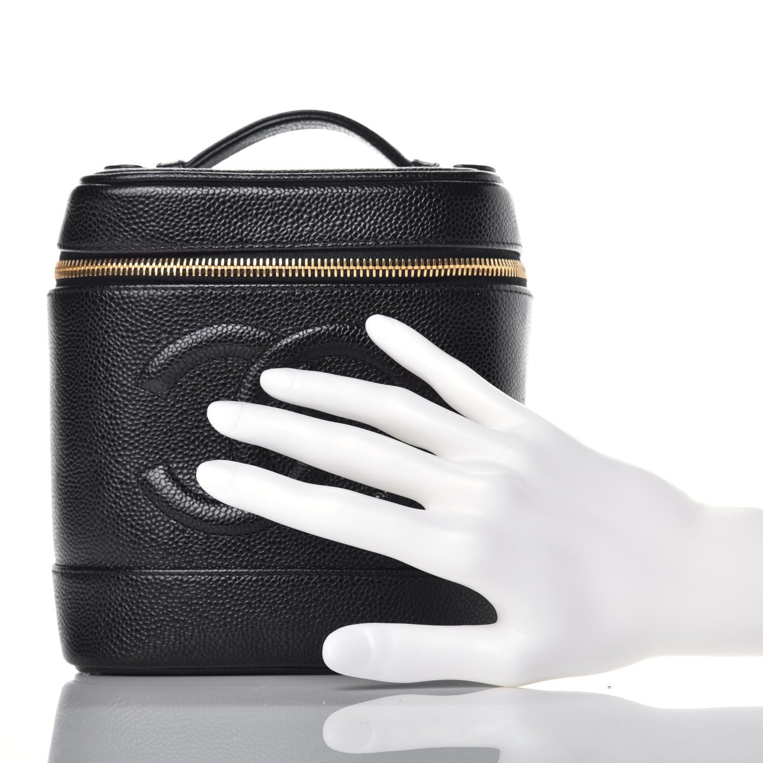 Chanel Caviar Cosmetic Vanity Bag Black 9 of 9