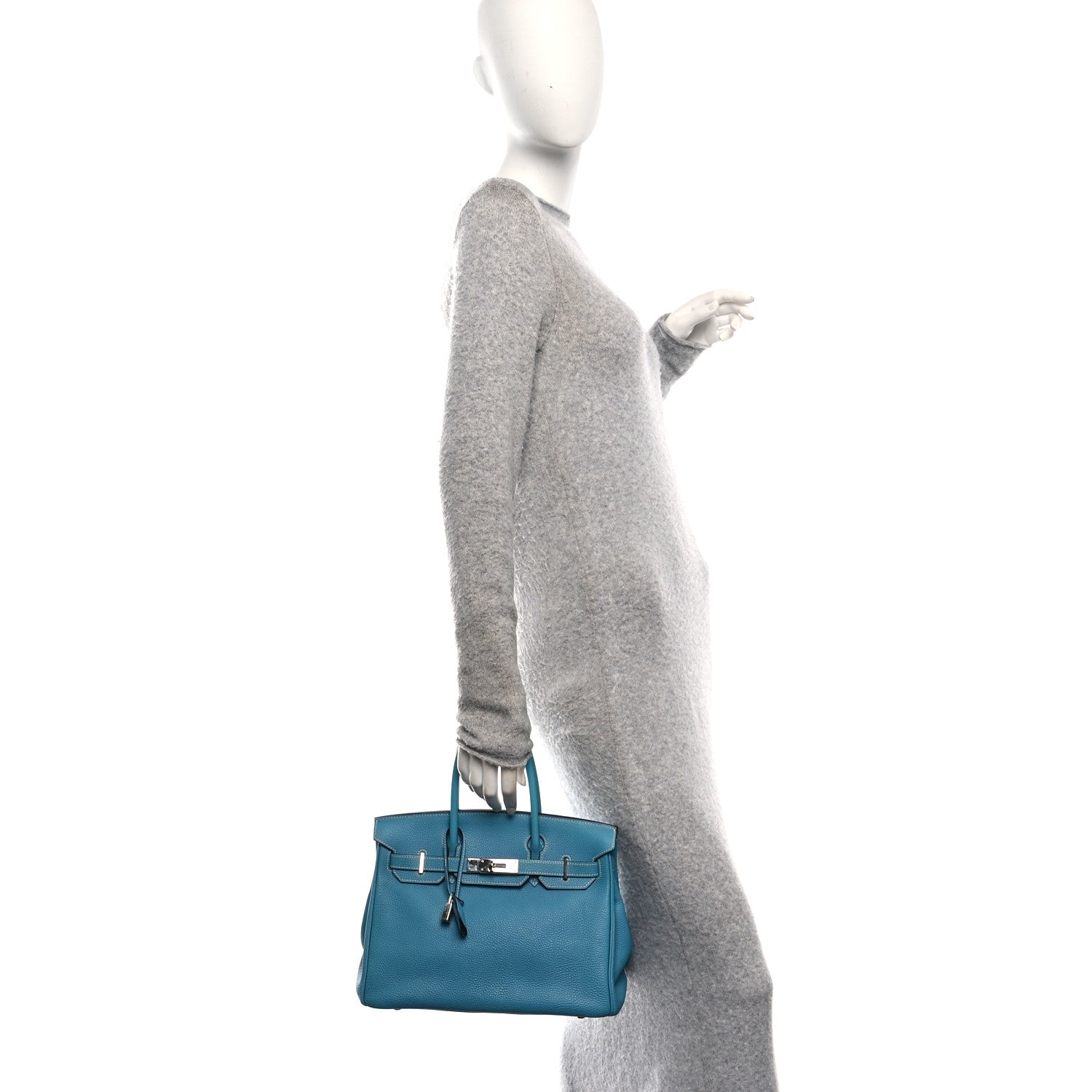Hermes Togo BIRKIN 30 Blue Jean 2 of 19