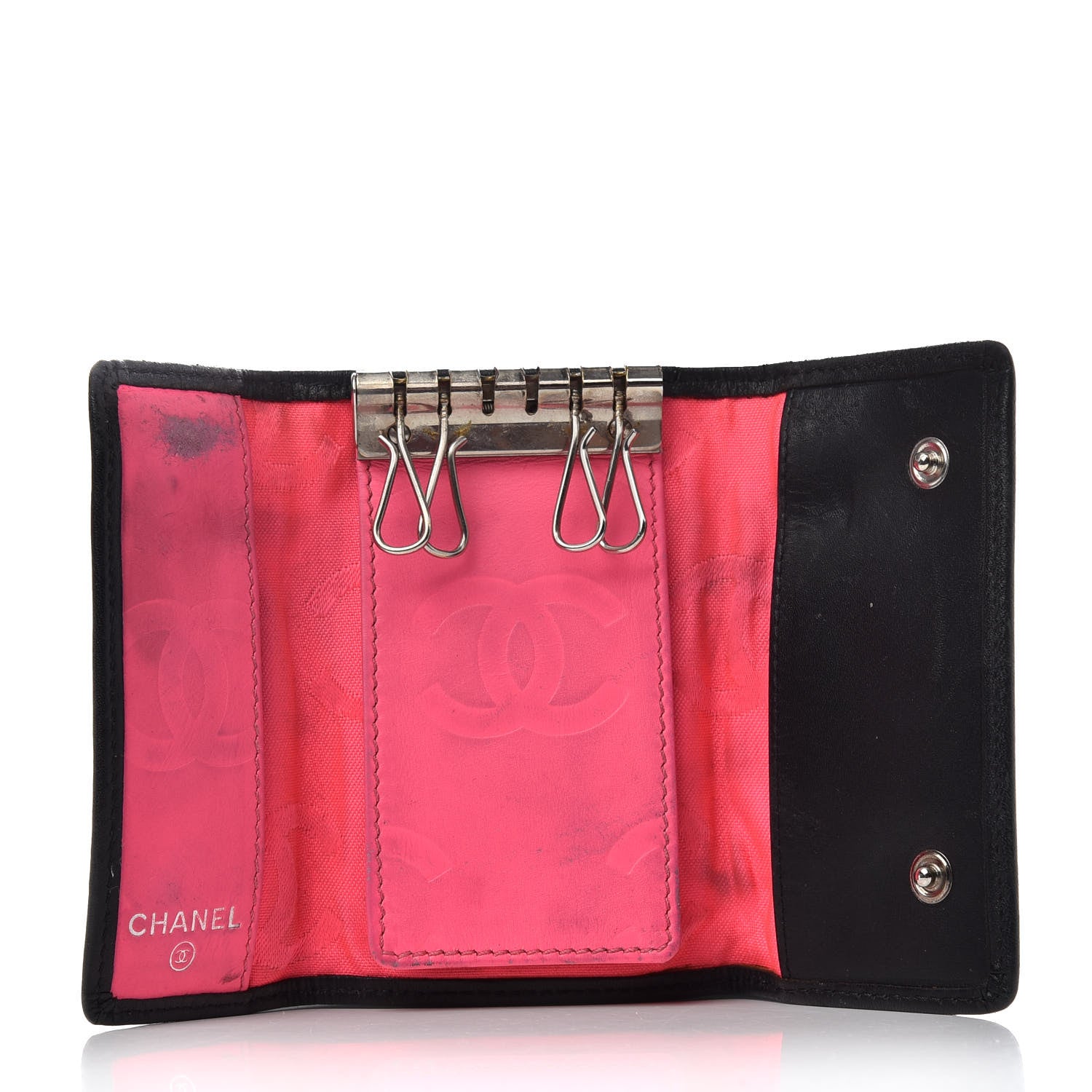 Chanel Calfskin Quilted Cambon 6 Key Holder Black 5 of 11