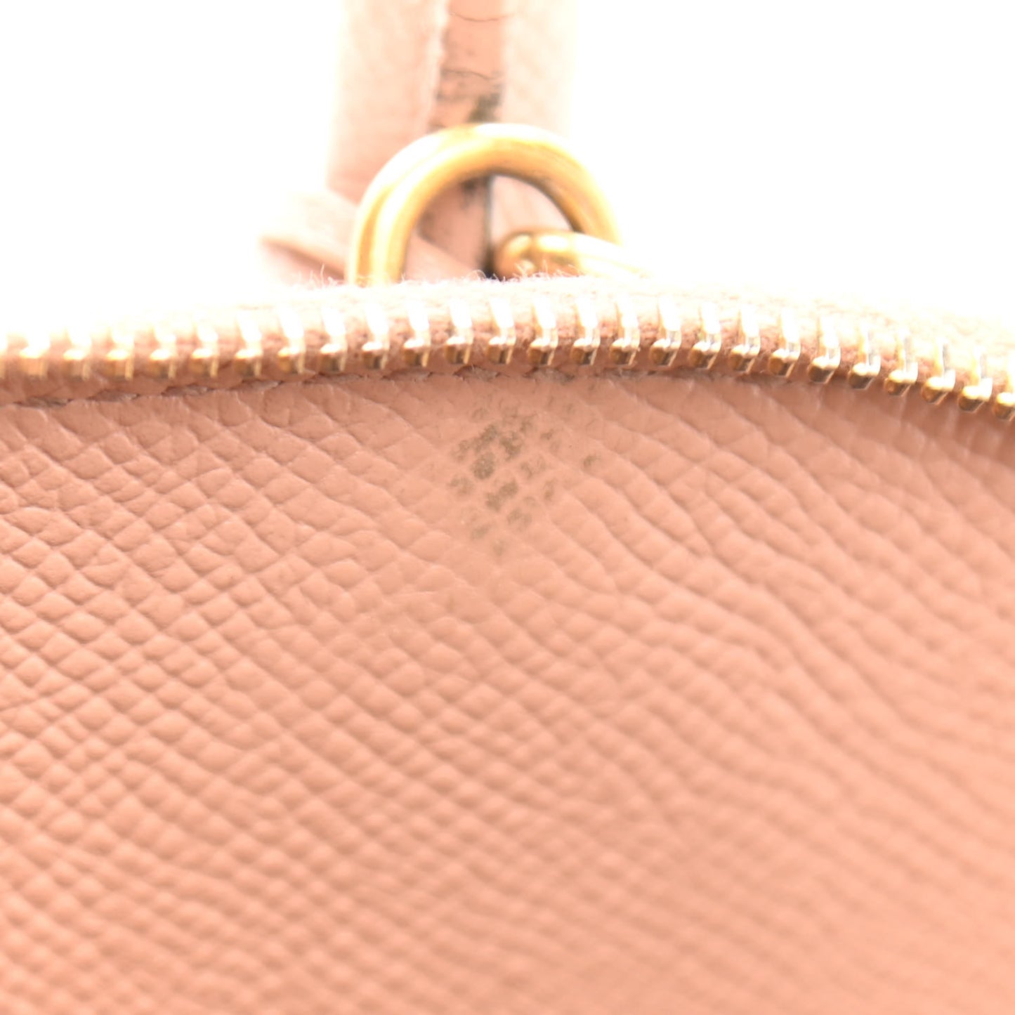 Grained Calfskin S Ville Top Handle Bag Beige Tapioca