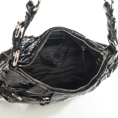 Prada Vernice Sfumata Shoulder Bag Grigio Argento 5 of 8