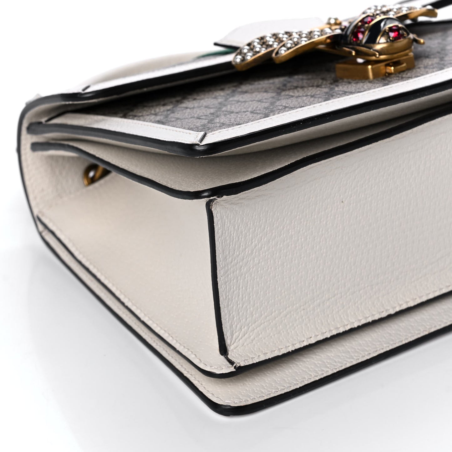 GG Supreme Monogram Small Queen Margaret Top Handle Bag White