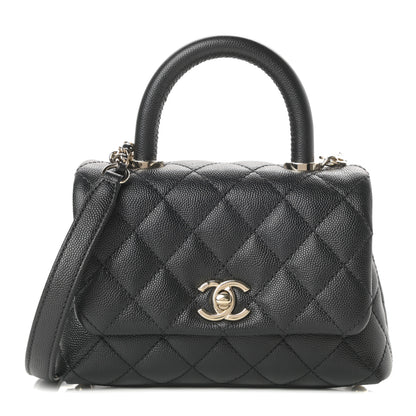 Chanel Caviar Quilted Extra Mini Coco Handle Flap Black 1 of 12