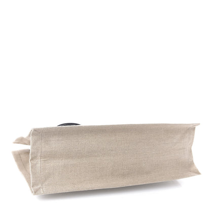 Saint Laurent Linen Calfskin Rive Gauche Tote Optic White 4 of 9