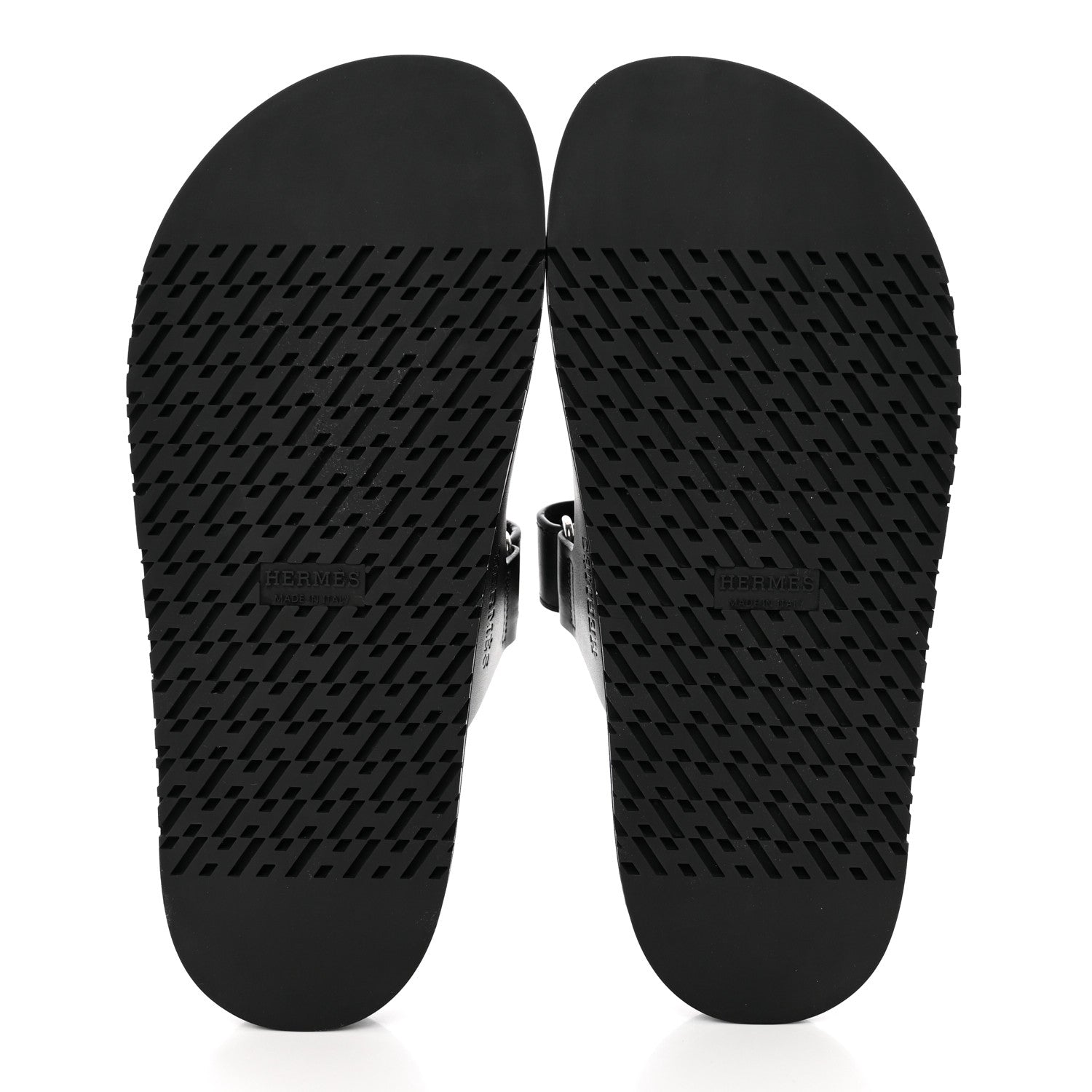 Hermes Calfskin Womens Chypre Sandals 38.5 Black 5 of 9