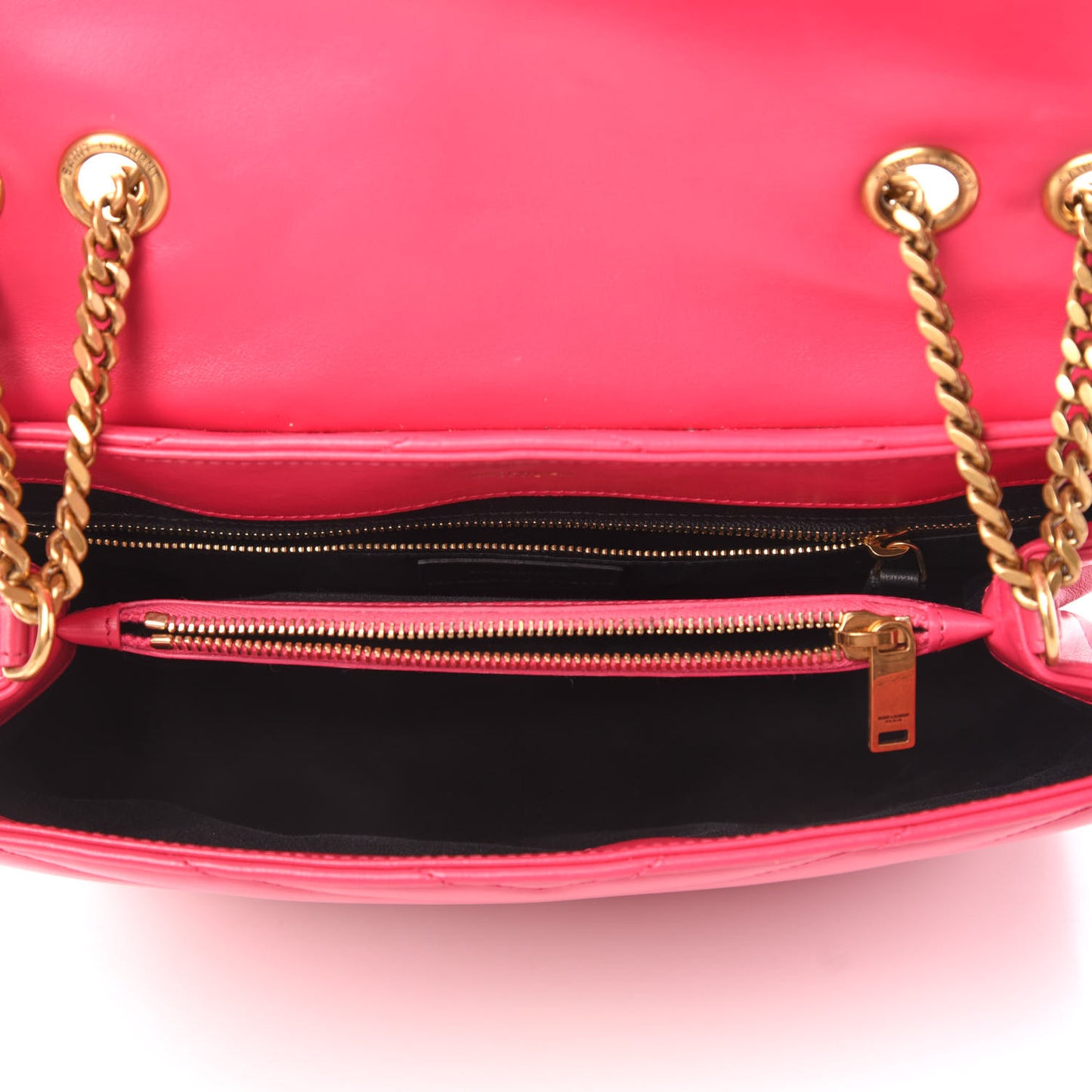 Calfskin Y Quilted Monogram Medium Loulou Chain Satchel Freesia