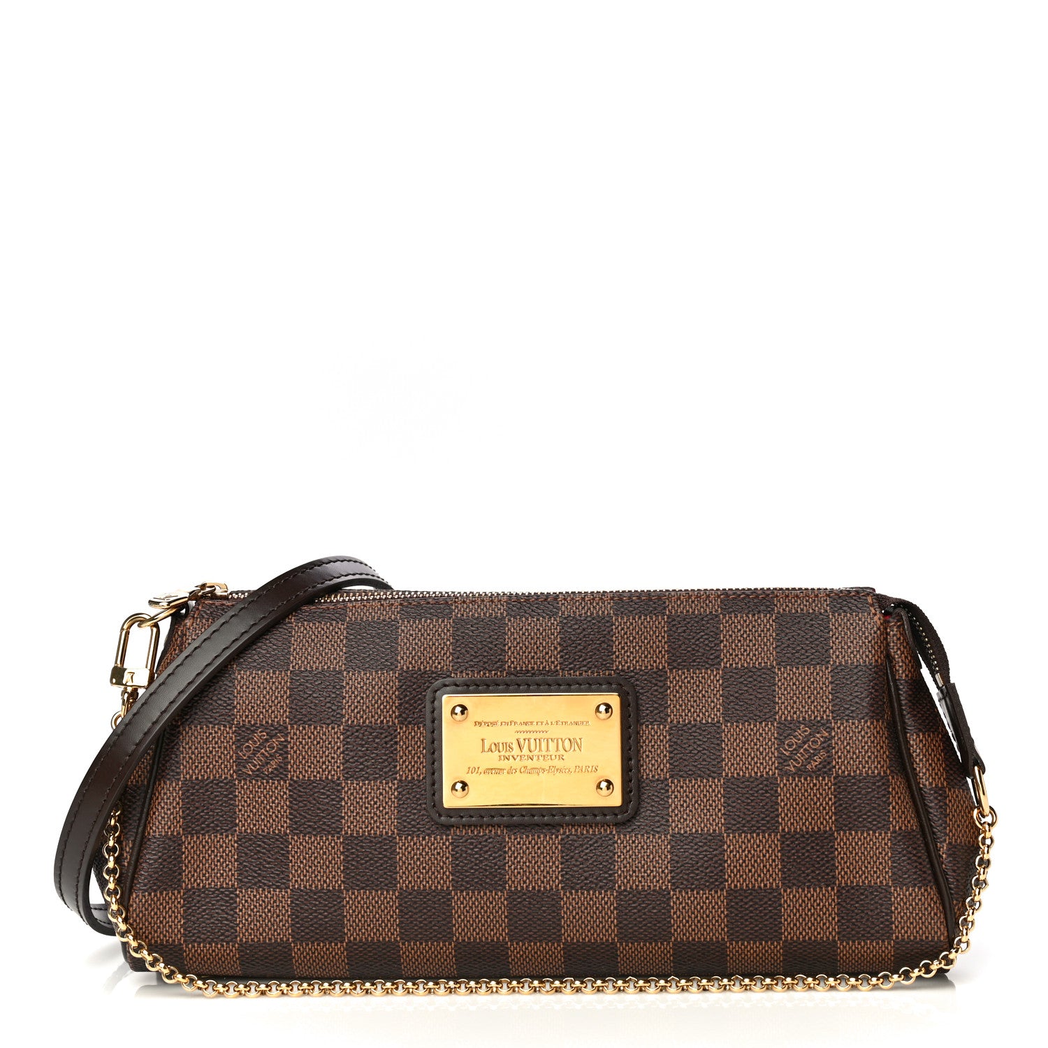 Louis Vuitton Damier Ebene Eva Clutch 1 of 10