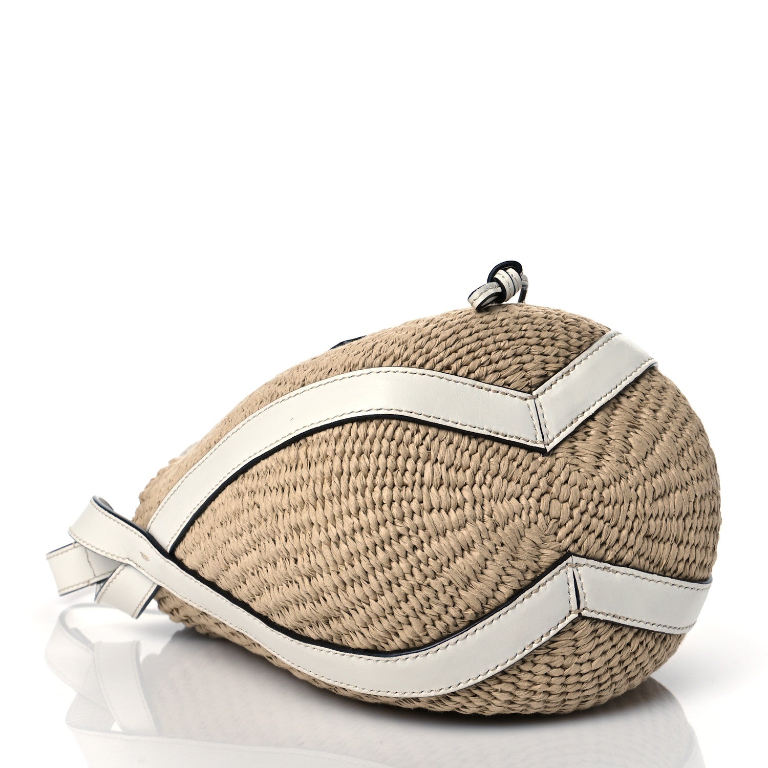 Chloe Raffia Calfskin Small Basket White 4 of 11