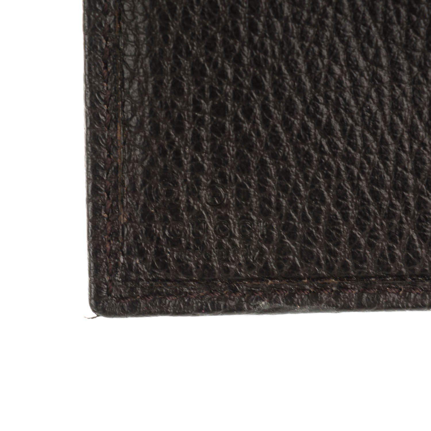 Gucci Denim Monogram Calfskin Continental Wallet Dark Brown 6 of 7