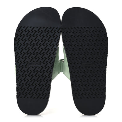 Hermes Epsom Womens Chypre Sandals 37 Vert Jade 7 of 11