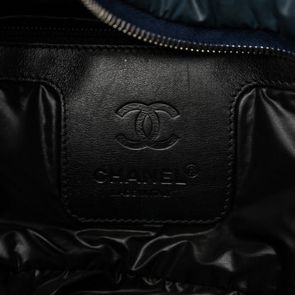 Chanel Nylon Quilted Large Coco Cocoon Tote Blue 6 of 13