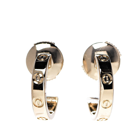 Cartier 18K Yellow Gold Small LOVE Hoop Earrings 1 of 7