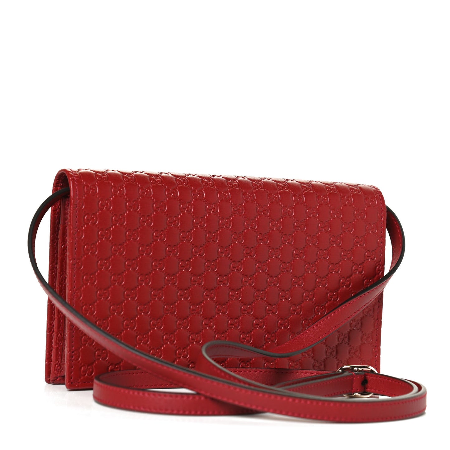 Microguccissima Crossbody Wallet Red
