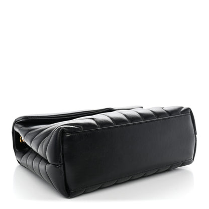 Saint Laurent Calfskin Y Quilted Monogram Small Loulou Chain Satchel Black 4 of 12