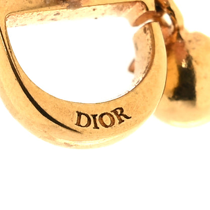 Christian Dior Metal Petit CD Stud Earrings Gold 4 of 4