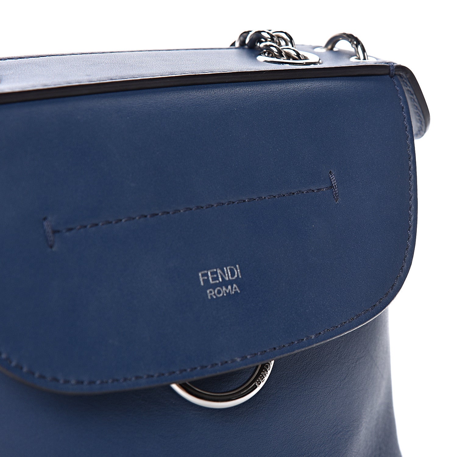 Fendi Vitello Century Opaco Mini Back to School Backpack Blu Scuro 18 of 29