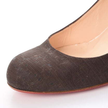 Christian Louboutin Cork Miss Boxe Wedges 39.5 Brown 11 of 14