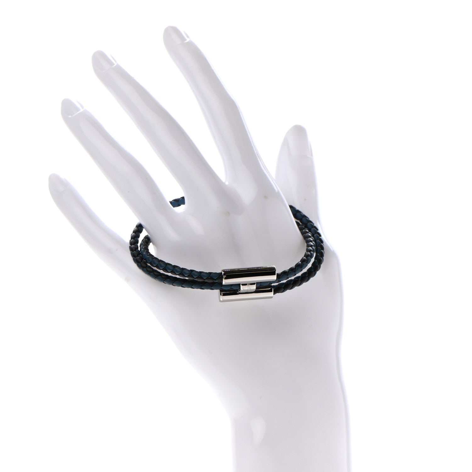 Hermes Swift Double Wrap Cord Tournis Tresse Bracelet 2 of 5