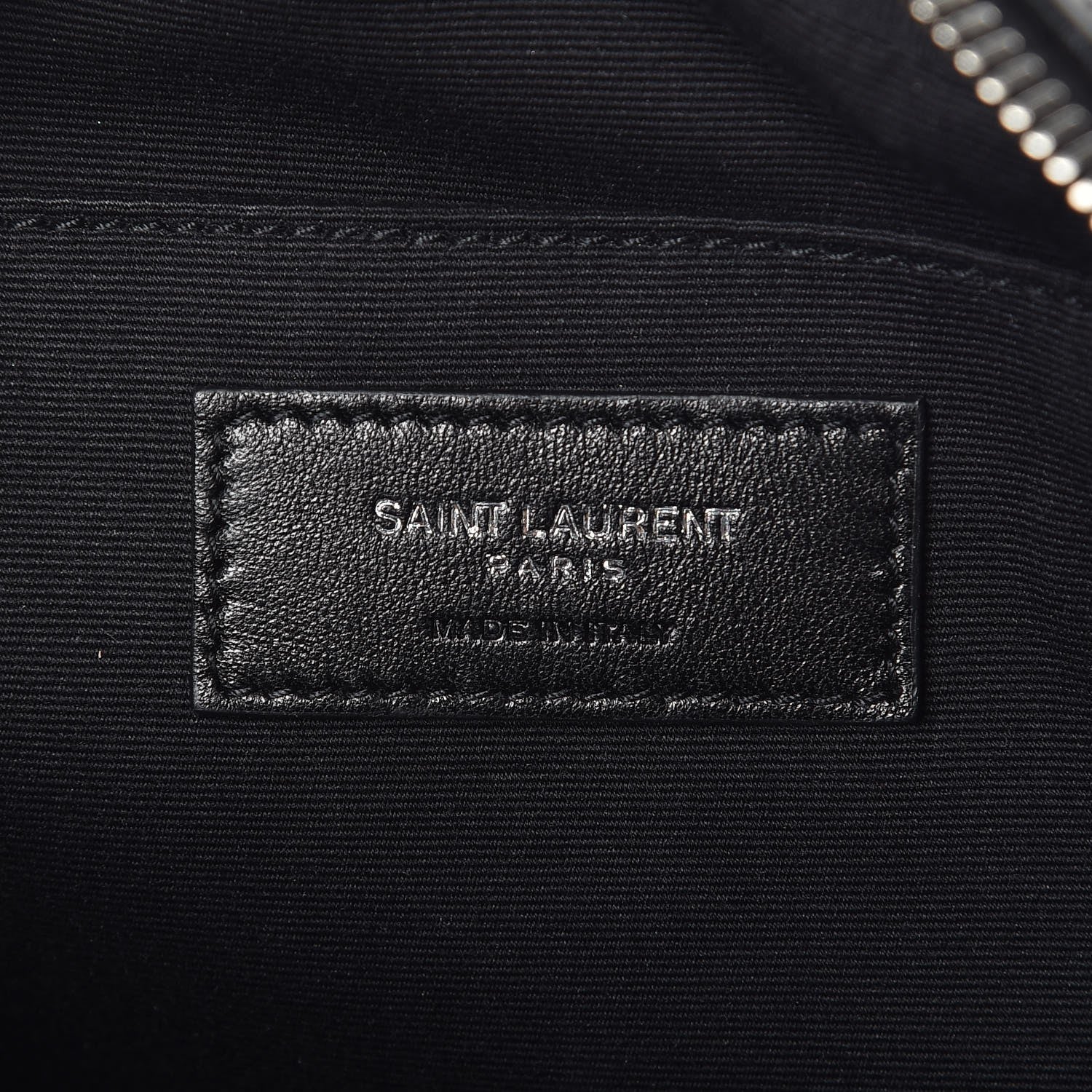 Saint Laurent Calfskin Leopard Print Monogram Lou Camera Bag Black 6 of 7