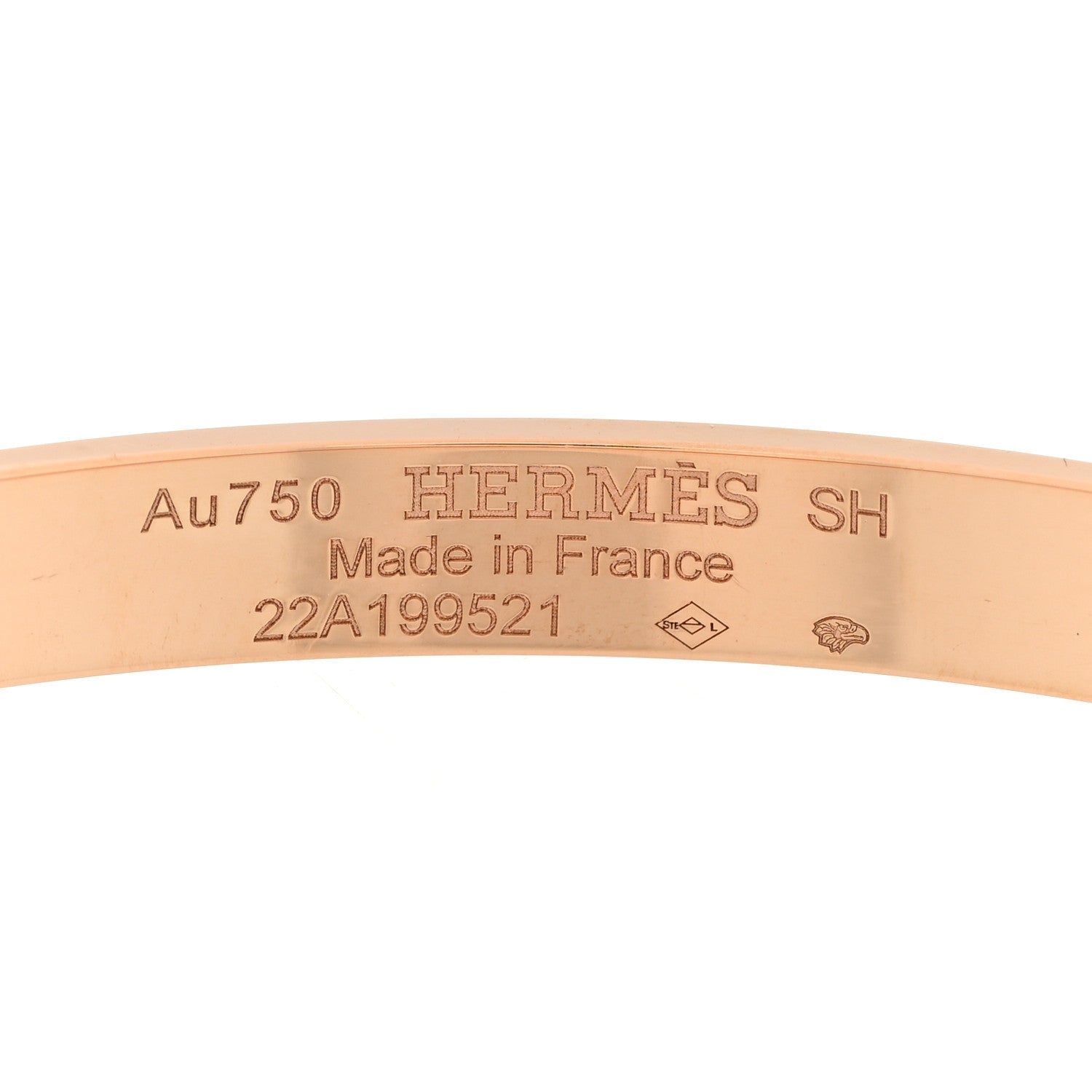 Hermes 18K Rose Gold Diamond PM Kelly Bracelet SH 3 of 4