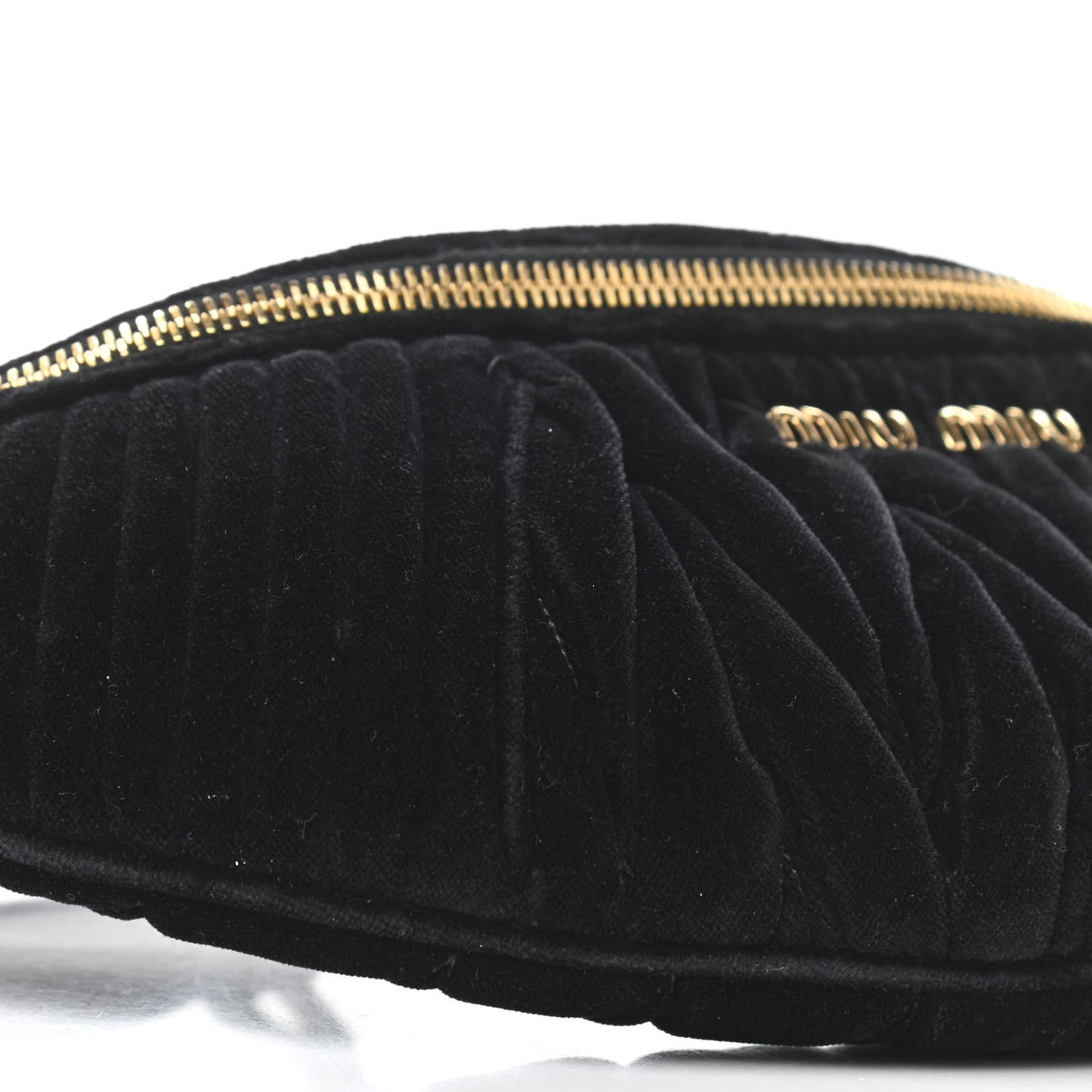 Velvet Matelasse Belt Bag Black