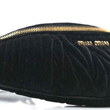 Miu Miu Velvet Matelasse Belt Bag Black 9 of 12