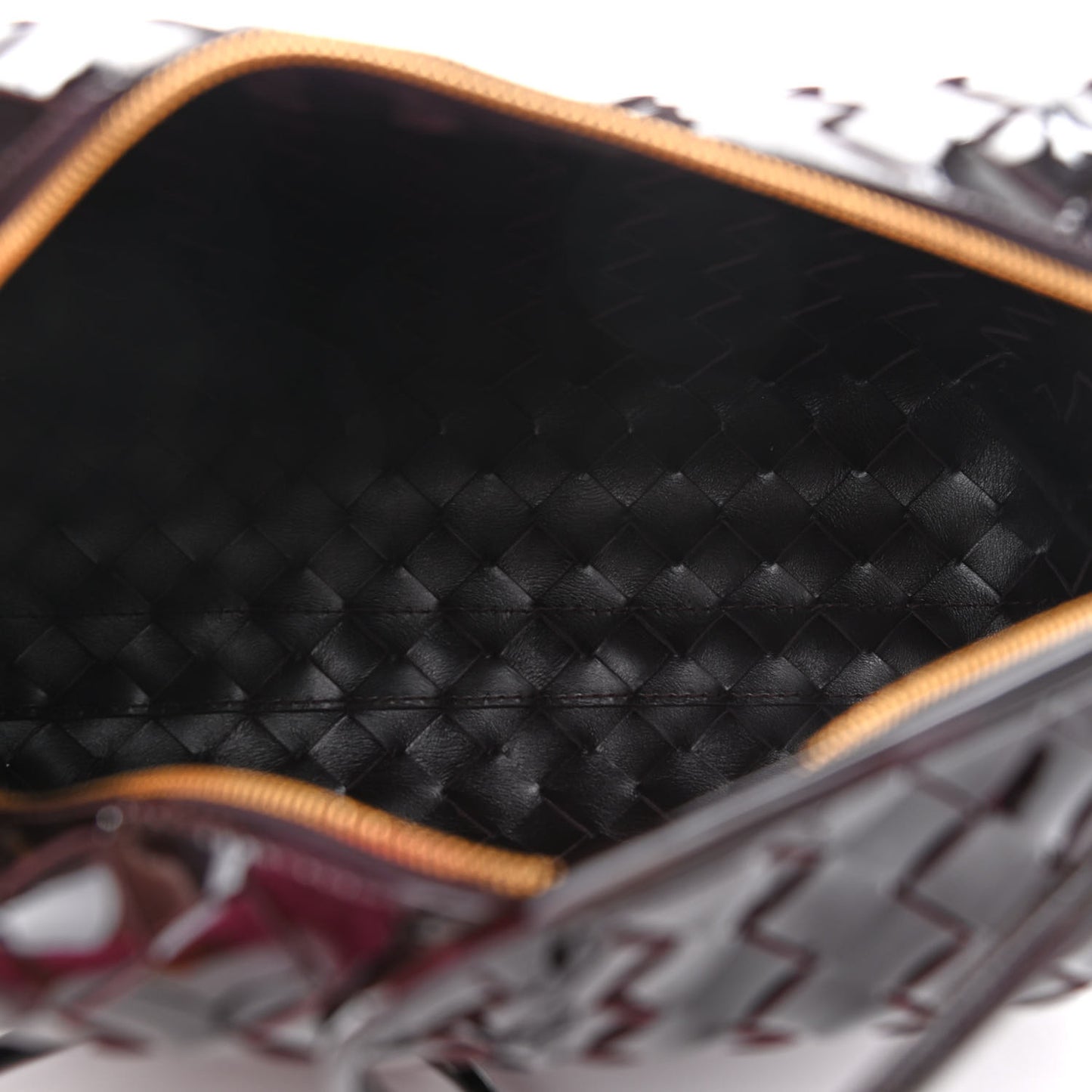 Polished Intrecciato Small Knot Loop Camera Bag Burgundy