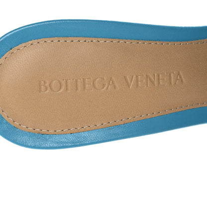 Bottega Veneta Shiny Nappa Intrecciato The Board Sandals 36 Sky Blue 6 of 7